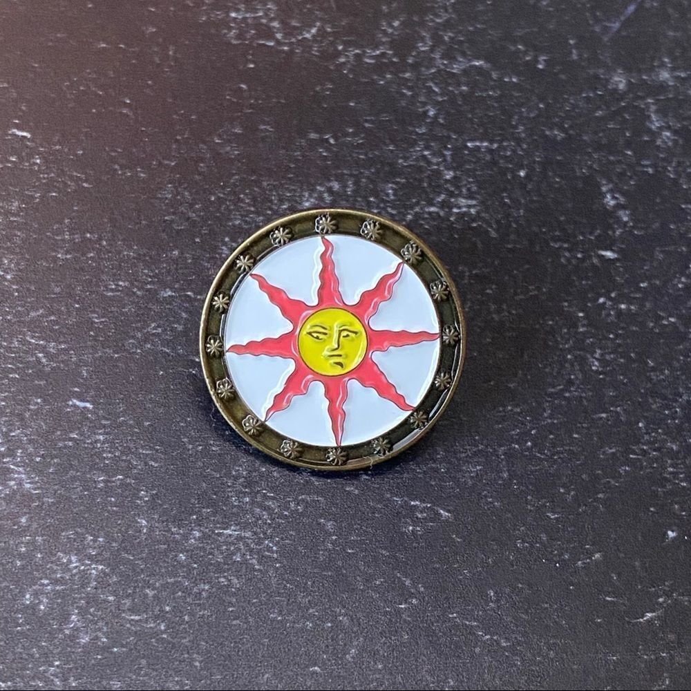 Salty Sun Enamel Pin/ Brooch - Picture 2 of 6